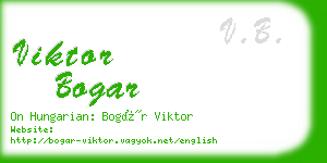 viktor bogar business card